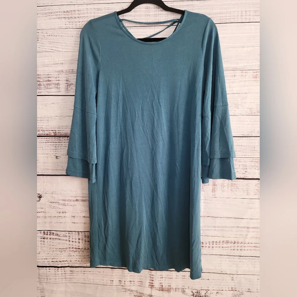 Pleione M NWTS Teal Shift Dress